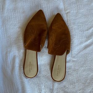 Cole Haan Women's Tan Suede Pointed Mules